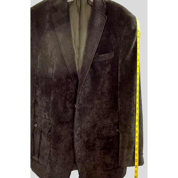 Ralph Ralph Lauren Men’s Blazer Jacket 41L Gray Velvet Look 2 Button Dillard’s - Picture 6 of 13